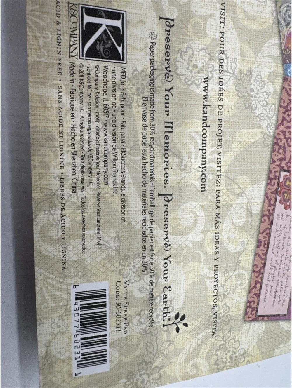 K &C Scrap Pad  12